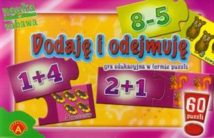 Dodaję i odejmuję. Gra edukacyjnaw formie puzzli